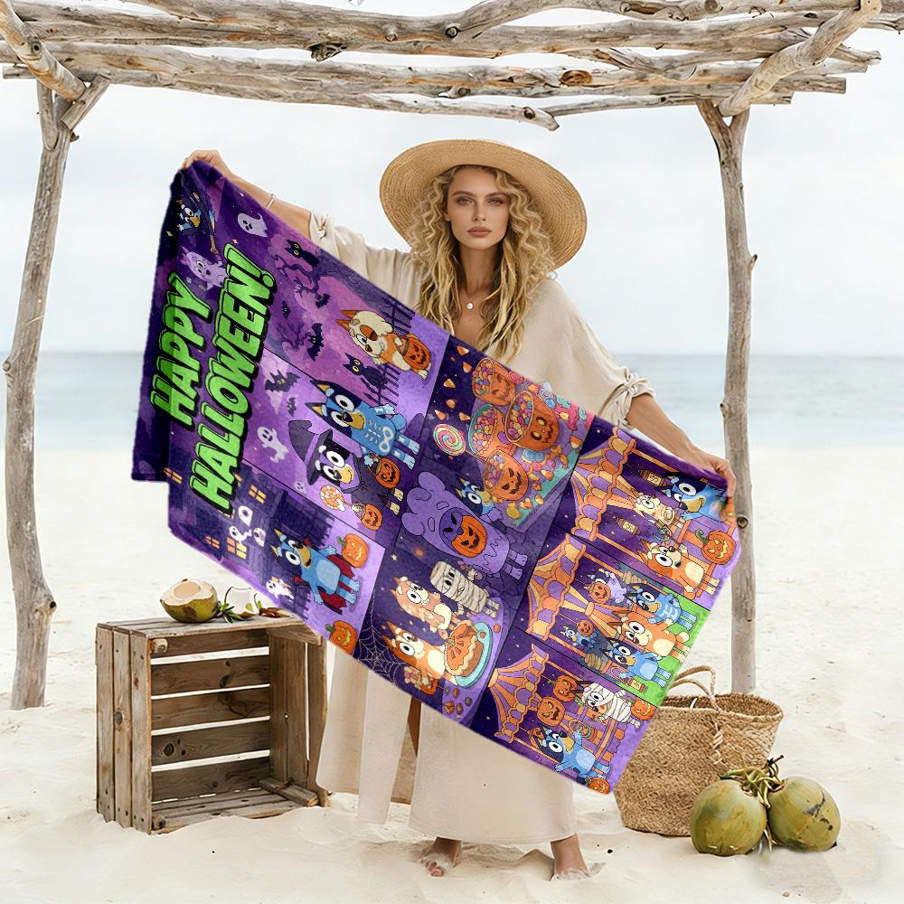 Halloween Fun Parade Beach Towel Quick-Dry Soft Microfiber Comfortable Lightweight
