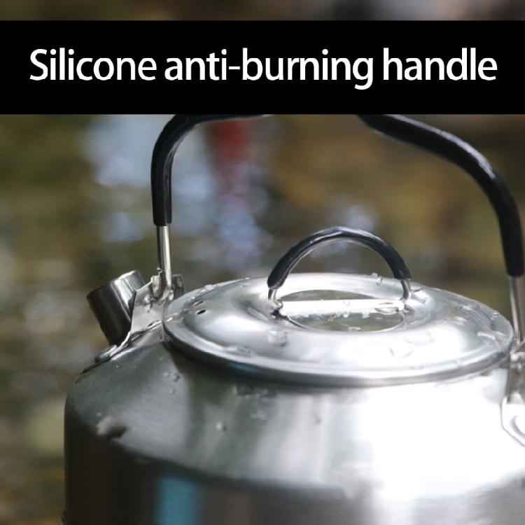 Outdoor Camping Coffee and Teas Kettles Portable Teapot Stainless Steels Camp Teas Coffee Pot Water Boilers for Picnics