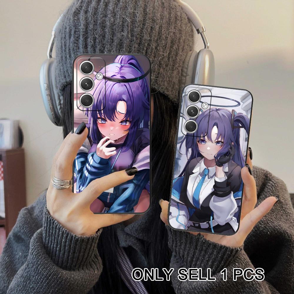 Blue Archive Yuuka Matte Mobile Phone Case for Samsung Galaxy S26 S25 S24 S23 S22 S21 S20 Note20 Plus FE Ultra Colorful Cover
