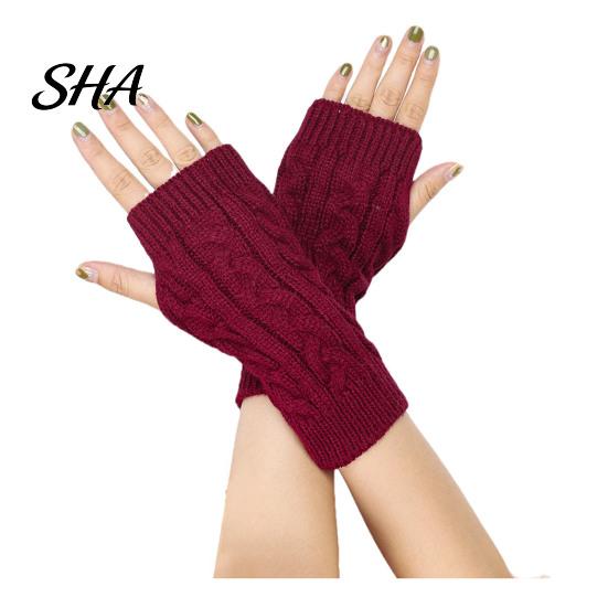 Stylish Fall Layering Sleeves Women Ribbed Wrist Arm Warmers, Stretchy Cable Knitted Fingerless Gloves, Versatile Covers for Driving Soft Warm Mitten,