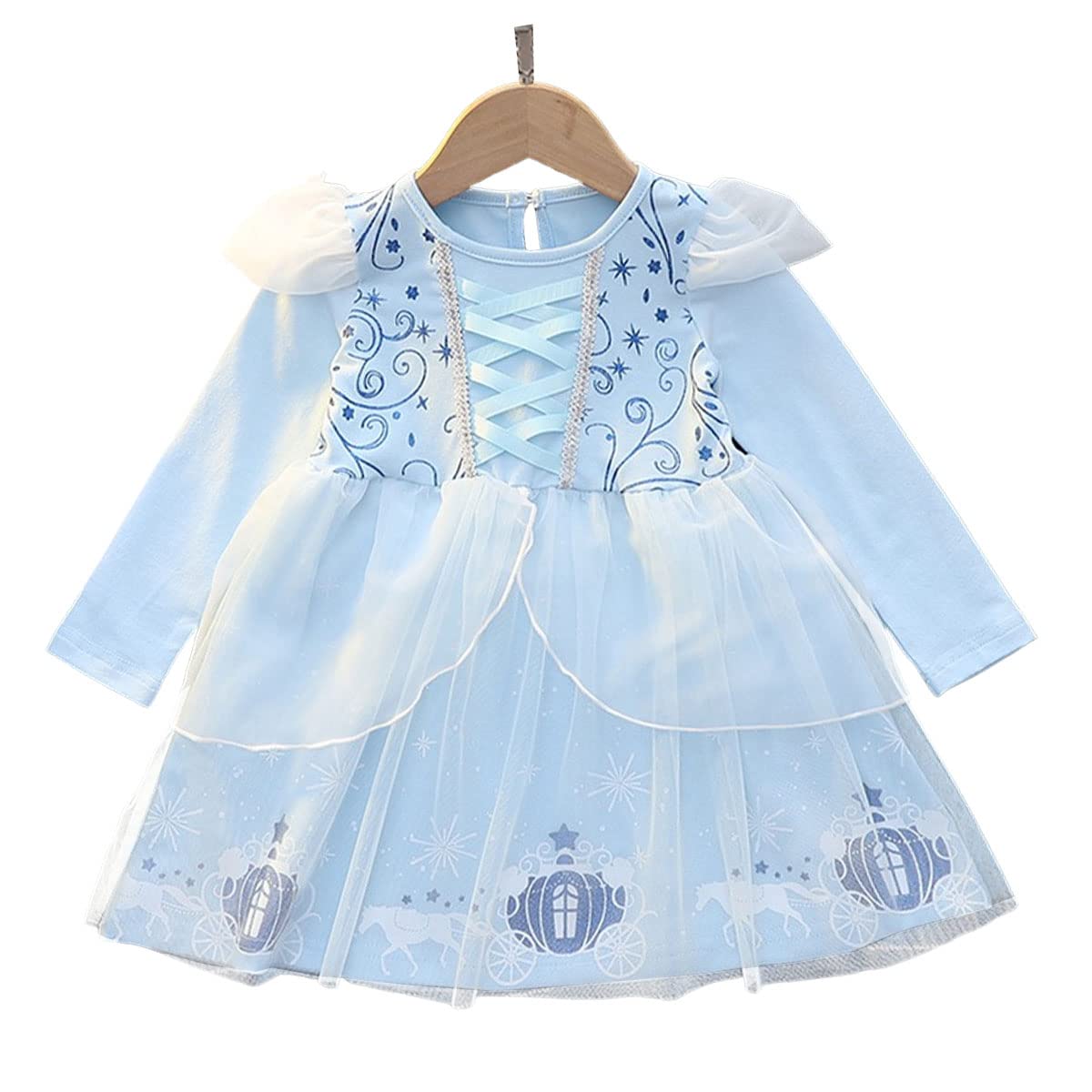 

Princess Dress for Cinderella One Kids Apron Girls Princess Princess Halloween Costume CM Glass Slipper d302 [monoii] Kids, Piece, Dress, Dress, синий