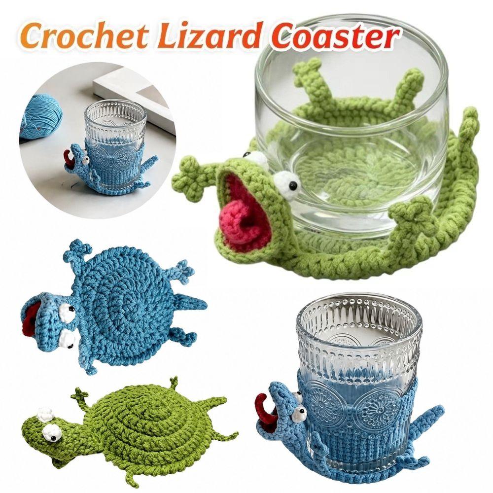 Cartoon Knitted Animal Coaster Creative Drink Insulation Pad Gift Water Cup Mat Cafe Use