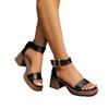 Fashion Ladies Shoes 2025 Buckle Strap Women's Sandals Summer Open Toe Office and Career New Best Seller Comfortable Heeled Sandals