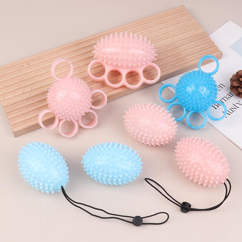 Finger Grip Ball Massage Rehabilitation Training Elderly Exercise Ball Hand Finger Strength Circle Grip Device Soft Finger Ball