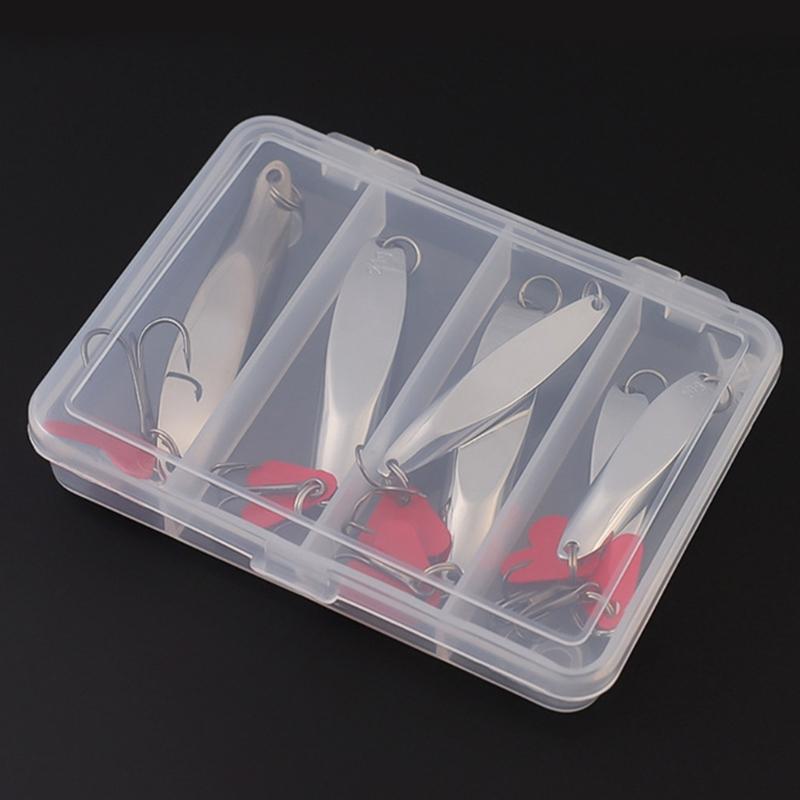 6pcs Fishing Tackle Fishing Baits Spoons 7-28g Metal Lures with Hook S Shaped Fishing Lure Spinner Baits