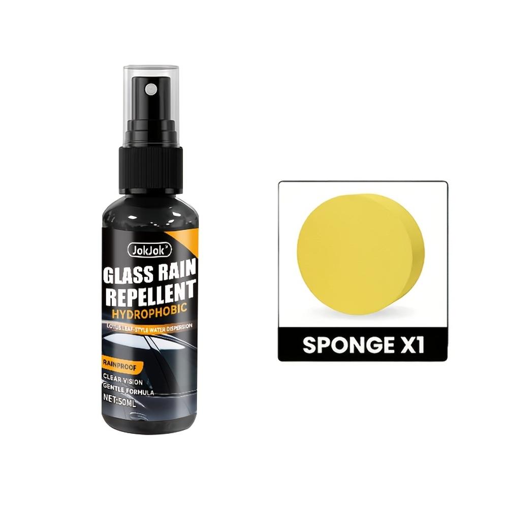 Anti-Rain Hydrophobic Coating for Car Glass | JOKJOK Polishing Abrasive Water Repellent Spray, Universal Fit, PVC Material water flooding