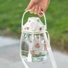Cute Summer Large Capacity Water Bottle with Straw