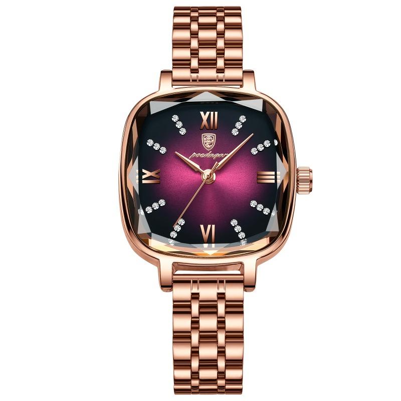 Top Brand Waterproof Fashion Women's Quartz Luminous Watch Ultra Thin Solid Steel Band Small Square Watch