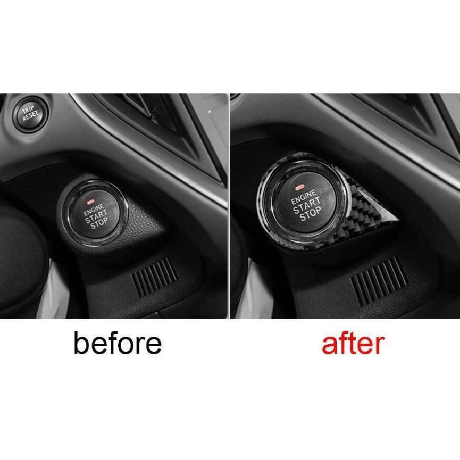For Subaru Crosstrek 2024-2025 Real Carbon Fiber One-Button Start Switch Ring