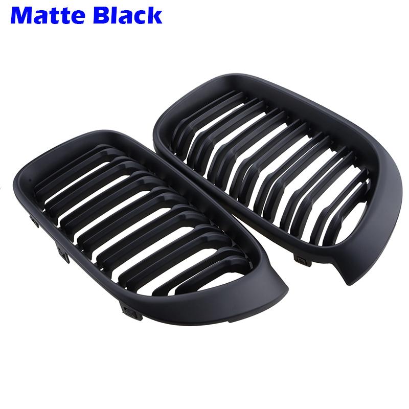 

Рифмированный передний бампер, капот, решетка для почек, автомобильные аксессуары, гоночный черный воздухозаборник, двойная решетка, подходит для BMW X3 X4 F25 F26 2014 - Kidney Grille 2