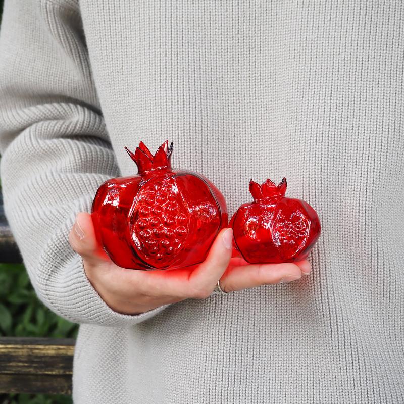 Home Decor Vase Bud Vase Creative Pomegranate Vase Flower Arrangement Jar Hydroponic Vessel Tableware Storage Glass Vase