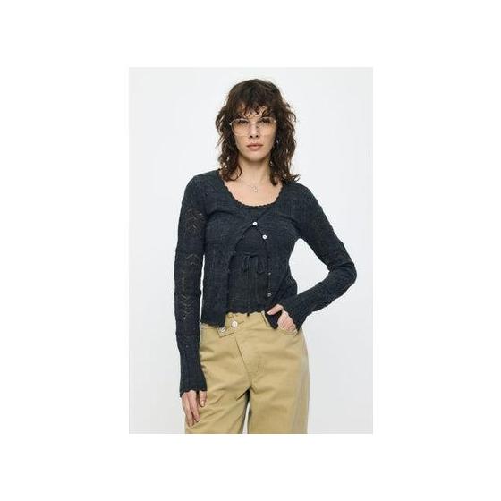 MOUSSY MIXED EYELET ENSEMBLE Tops (T.GRY)