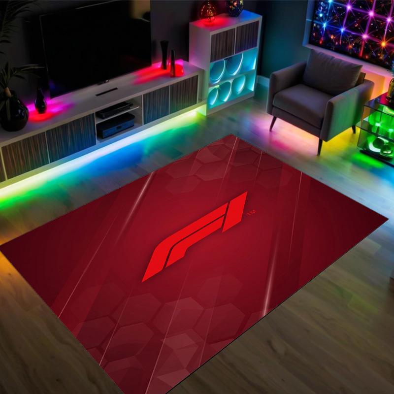 Tappeto in Velluto di Cristallo Design F1 Accogliente Non?Tappeto Stampato Antiscivolo per Camera da Letto Soggiorno Ingresso