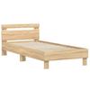 Vidaxl Bed With Headboard, Without Mattress, Sonoma Oak, 90X190 Cm