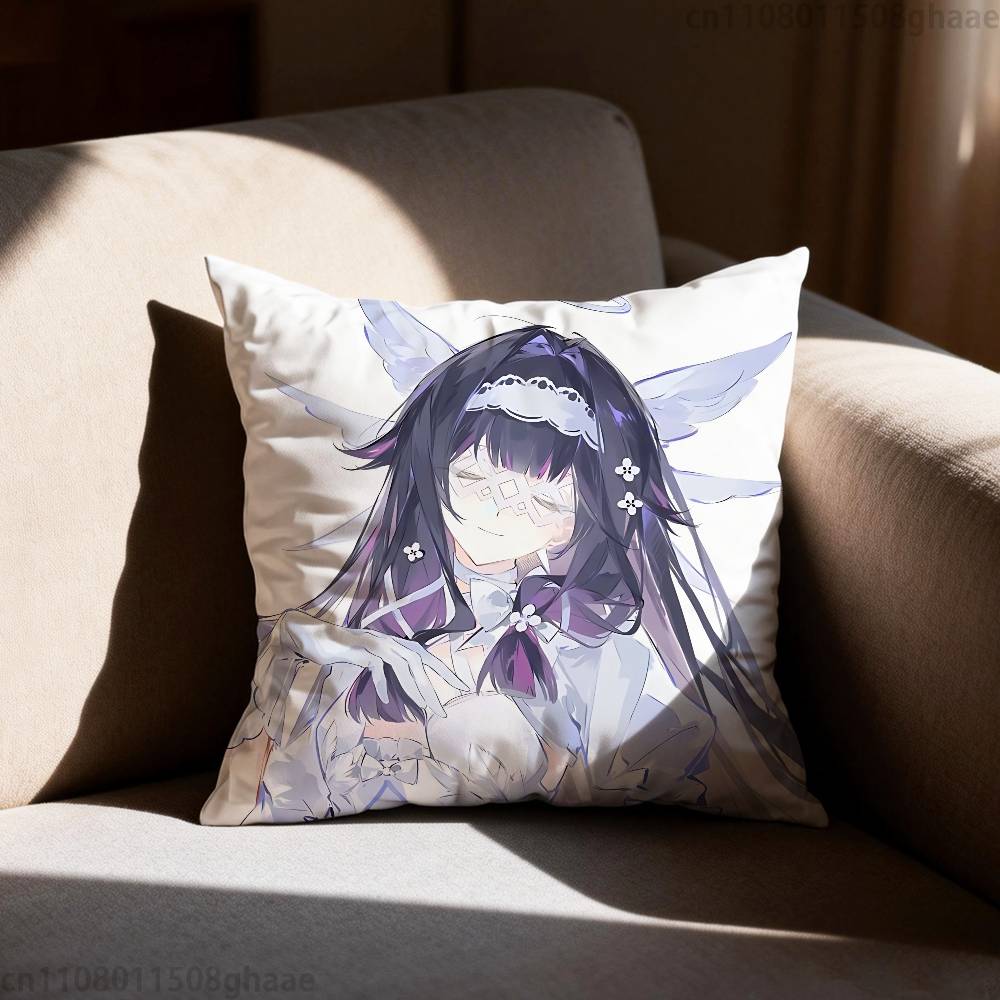 GGenshin Columbina Impact Pillow Case Sofa Living Room Bedroom Headboard Backrest Cushion Square Cushion Nap Time