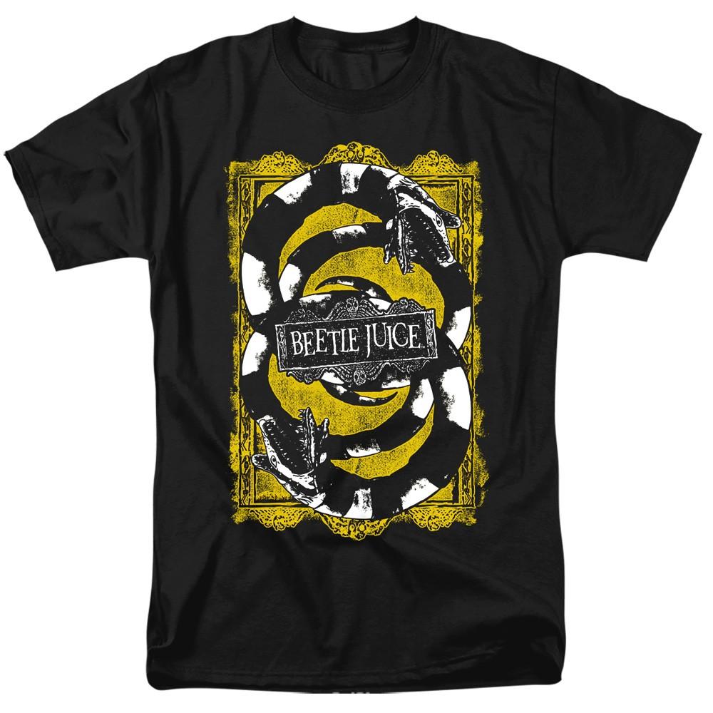 Beetlejuice - We Got Worms - Adult Unisex Short Sleeve T-Shirt - Black 4XL