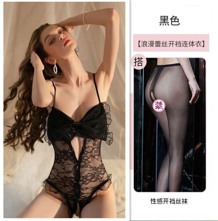 New spot sexy bride lingerie perspective temptation veil princess lace mesh suit uniform