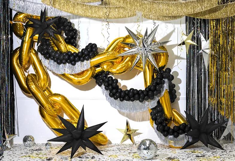 3D Star Foil Balloon 70cm Black