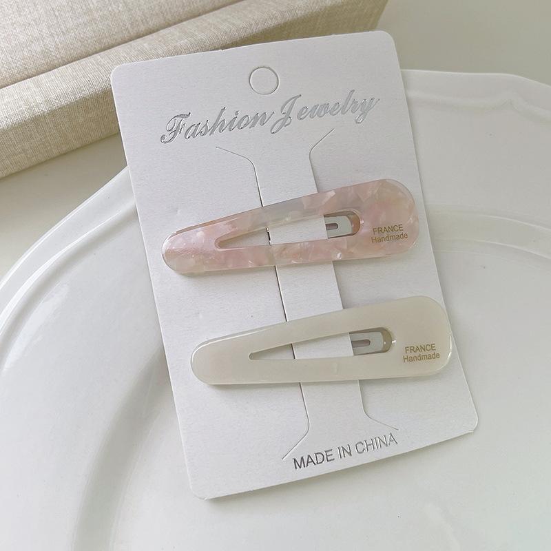 Ins  Simple 5.5cm Candy Colorful  Fringe Clip Exquisite Fashion Acetate Duckbill Clip Hair Accessories For Woman Girls