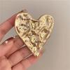 Minimalist Metal Pins Brooch Glossy Pitted Love Brooches Heart Shape Brooch  for Vintage Gifts