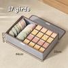 1pc Multifunctional Household Large-capacity Grid Storage Box with Lid, Three-in-one Drawer Underwear and Underwear Storage Box