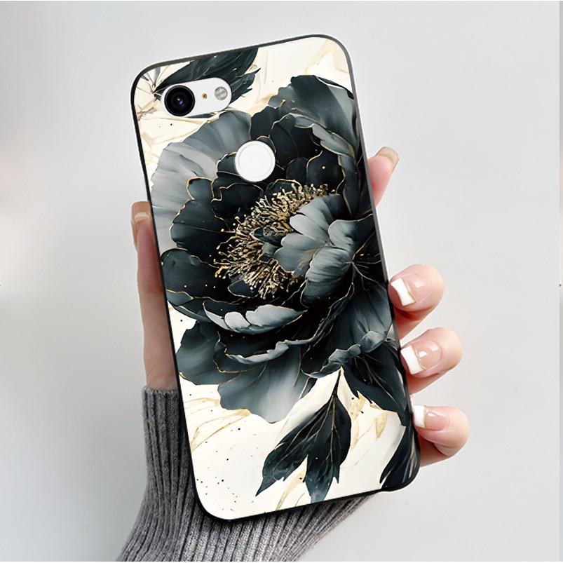 For Google Pixel 3 XL Case Black Bumper Soft TPU Silicone Cover for Pixel 3 XL Phone Cases Pixel3 3XL Butterfly Flower Capa