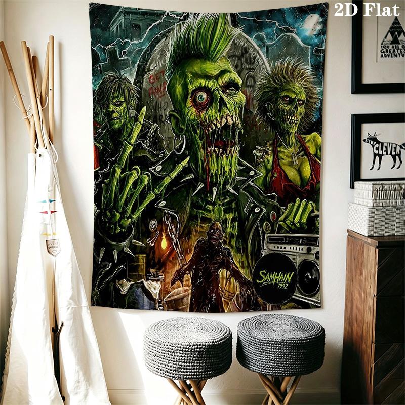 Glam-style Horror Movie Pattern Home Decor Tapestry, Wall Hanging, Decorative RV Wall Cloth.ZGT0914191