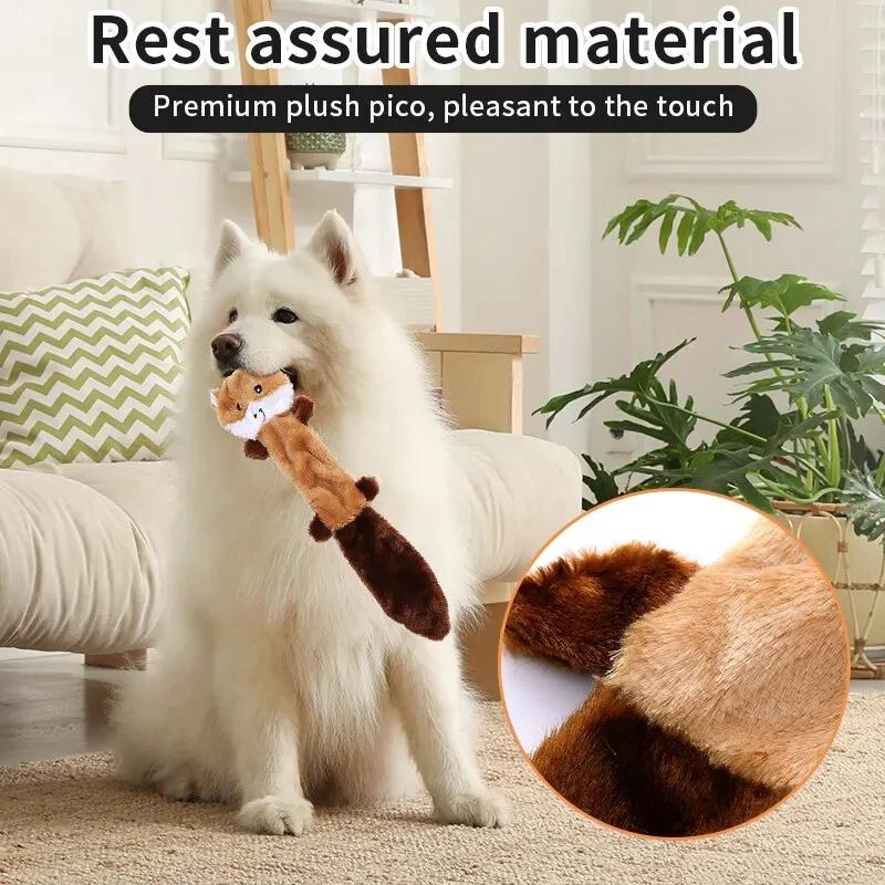 Squeaky Dog Toys No Stuffing Plush Dog Chew Toy Bite Resistant for Small Medium Large Dogs Puppy Pet Supplies