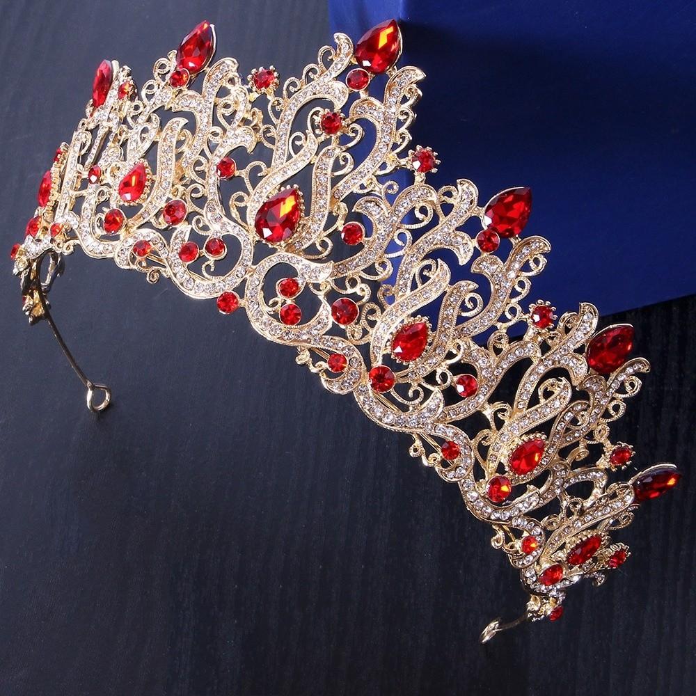 Shiny Silver Princess Tiara Crystal Rhinestone Crown Exquisite Baroque Luxury Crown Wedding