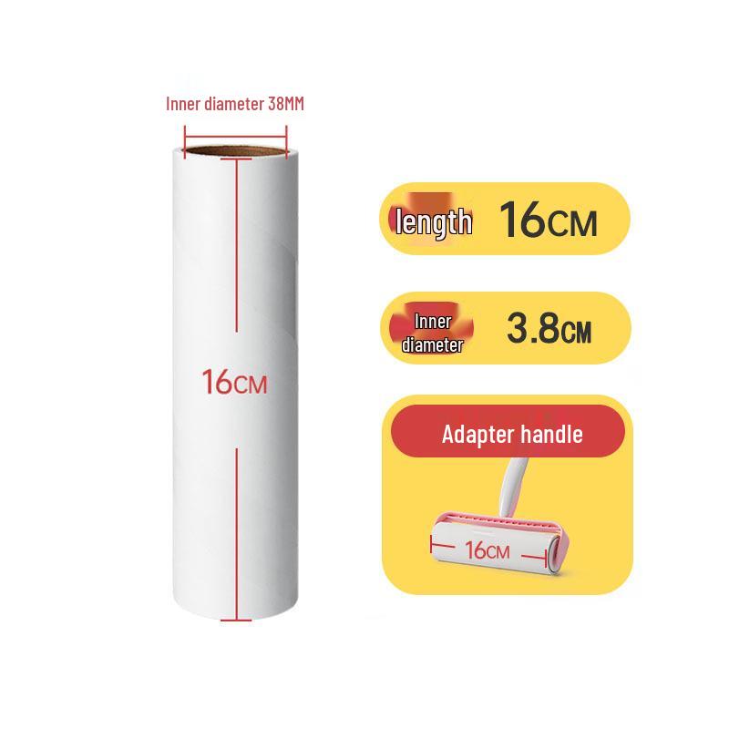 Pet Hair Remover Lint Roller with Angled Tear-Off Adhesive - No Marks, No Damage