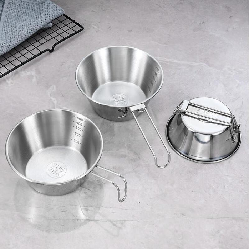 Outdoor Stainless Steel Folding Bowl Set