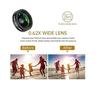 Kit d'objectifs 3 en 1 - Cosulan - Compatible iPhone/Samsung - Grand angle 0,62x - Macro 25x - Fisheye 235°