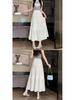 2024 Summer White A-Line High Waist Cake Skirt for Women