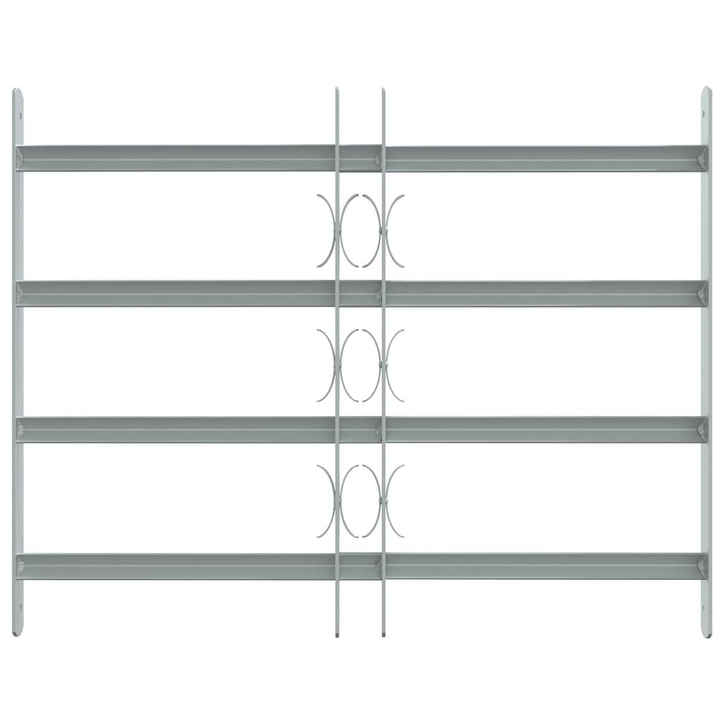 Window Security Grille with 4 Horizontal Bars 3 pcs