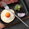 Stainless Steel Telescopic Dining Spork Table Folding Portable Tableware Outdoor Camping Barbecue Fork Household Fork Bbq Tools