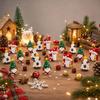 30/1PCS Mini Gnomes Figurines Christmas PVC Statue Santa Claus Dwarf Ornament Outdoor Lawn Fairy Garden Micro Landscape Decor