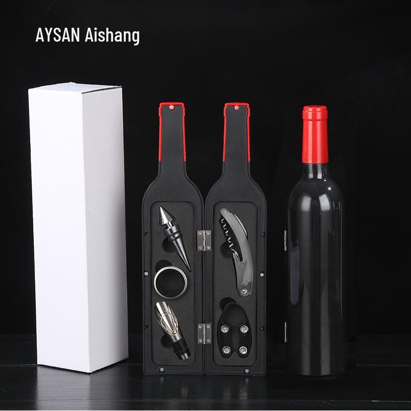 5-Piece Stainless Steel Red Wine Opener Set with Gift Box