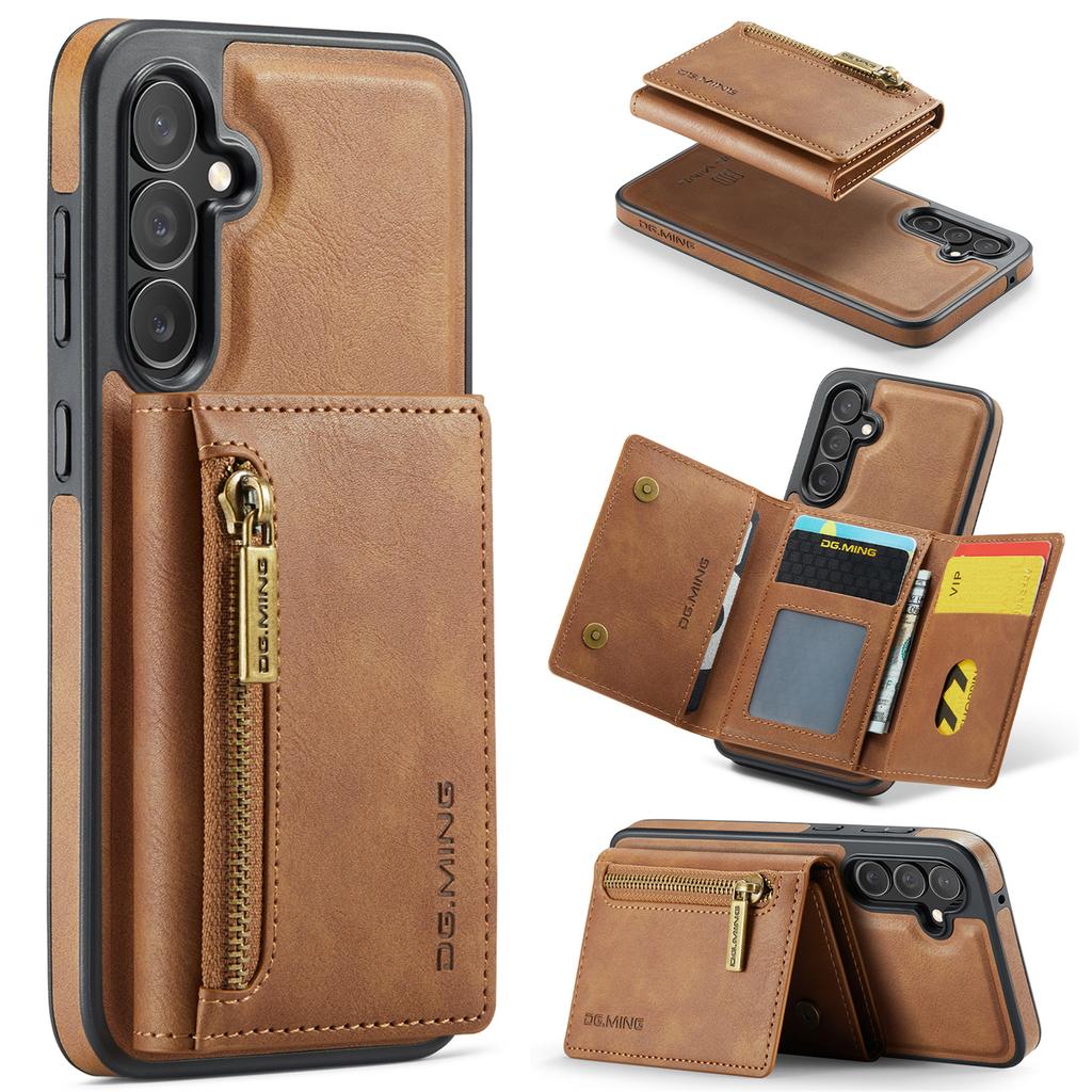DG.MING M5 Series For Samsung Galaxy S26 Case Detachable Magnetic Leather Phone Cover with Card Slots