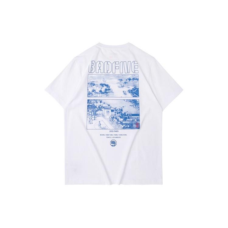 Li-Ning BAD FIVE Sports Short Sleeve Tee White Blue Men s AHSQ083-2 XL