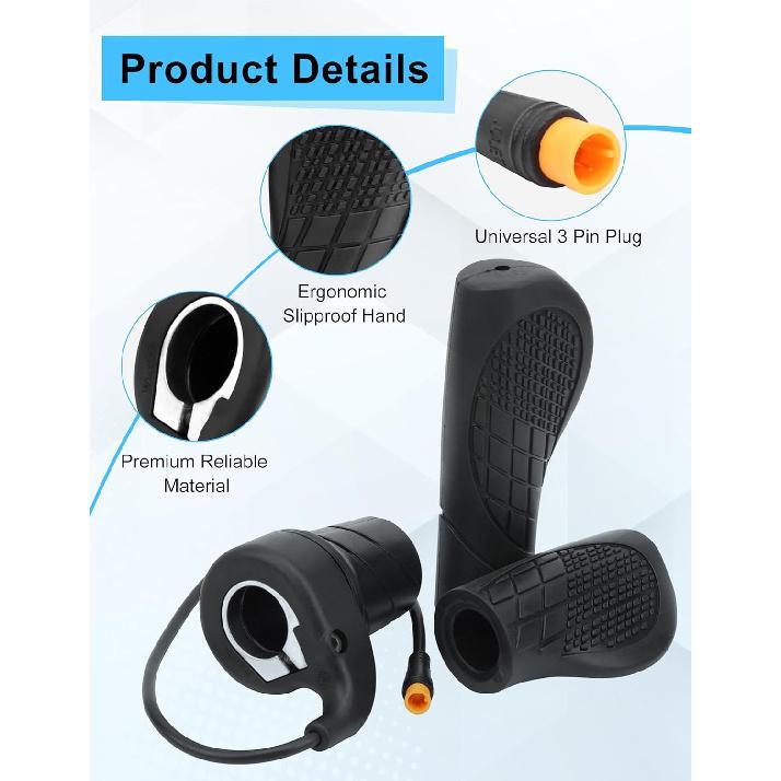 

Scooter Throttle Grip Half Throttle for Electric Bike E Scooter, Throttle Handle Electric Modified for Mountain E Bike Scooter