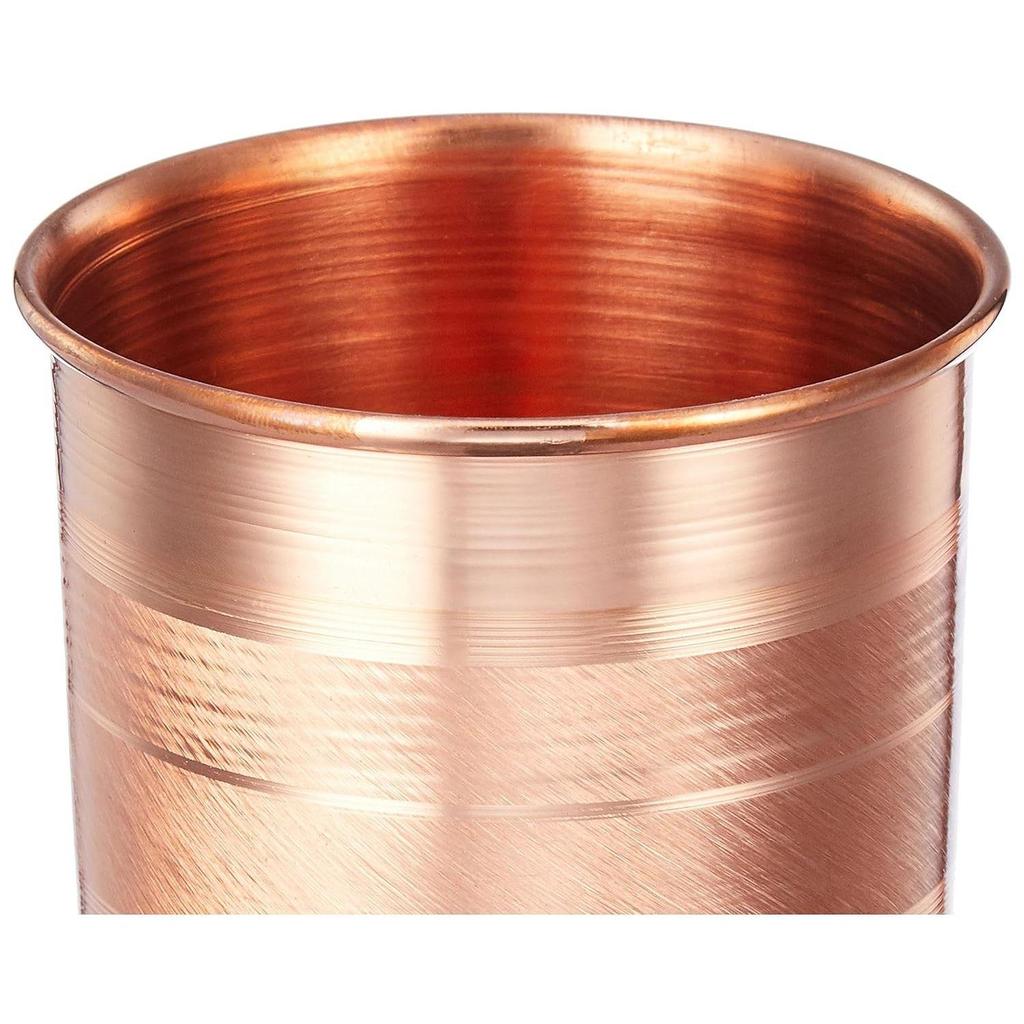 Copper Tumbler Cup with Lid, Set of 2, 300 Ml