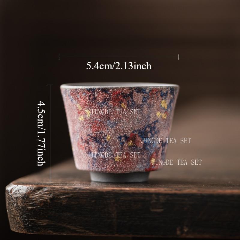 

50ml Ceramic Rock Mineral Tea Cup Household High-end Kiln Turned Tea Cup Drinking Tea Cups Teaset Drinking Utensils 50ml