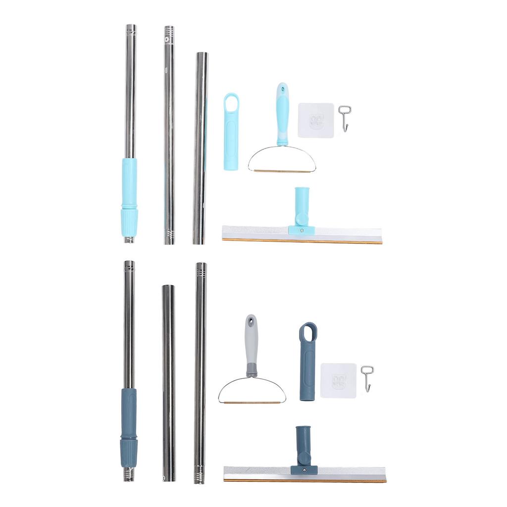 2Pcs Pet Hair Removal Carpet Rake Adjustable Long Handle Efficient Carpet Hair Removal Broom Scraper