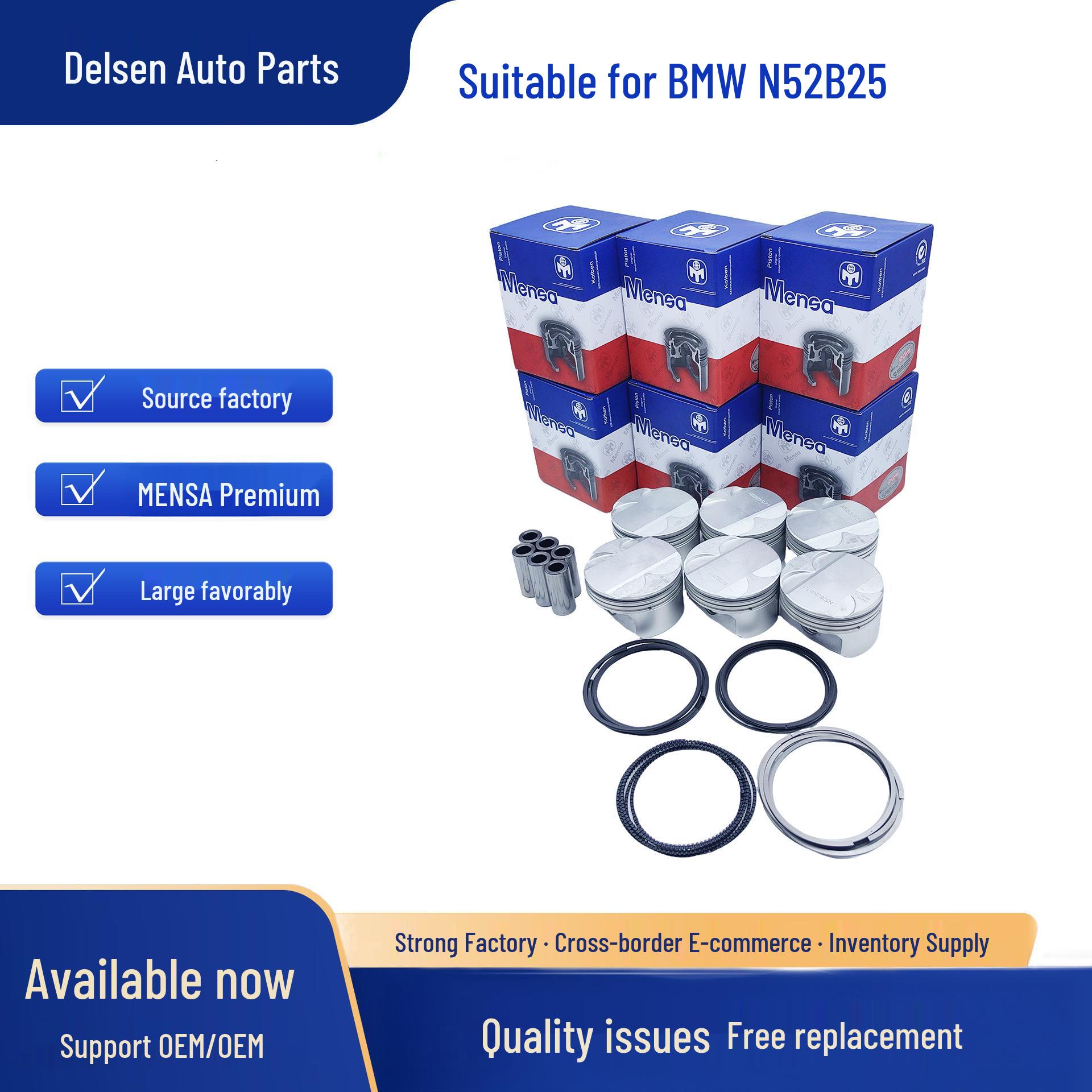 

BMW N52B25 Old Model 11257561850 Premium Piston Kit by MENSA