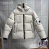 Mens Winter Hooded Stand Collar Quilted Puffer Jacket With Patch Badge Loose Fit Cotton-Filled Warm Coat