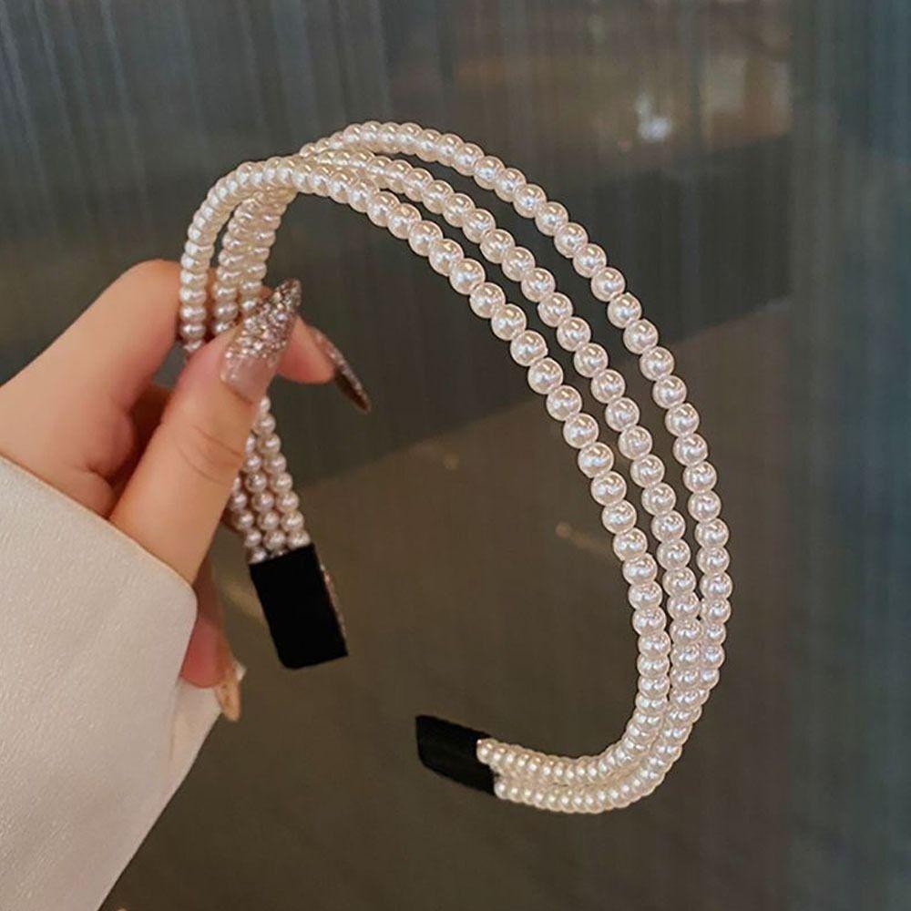 Hair Accessories Hairbands Three Layer Pearl Headbands Fashion Hair Hoop