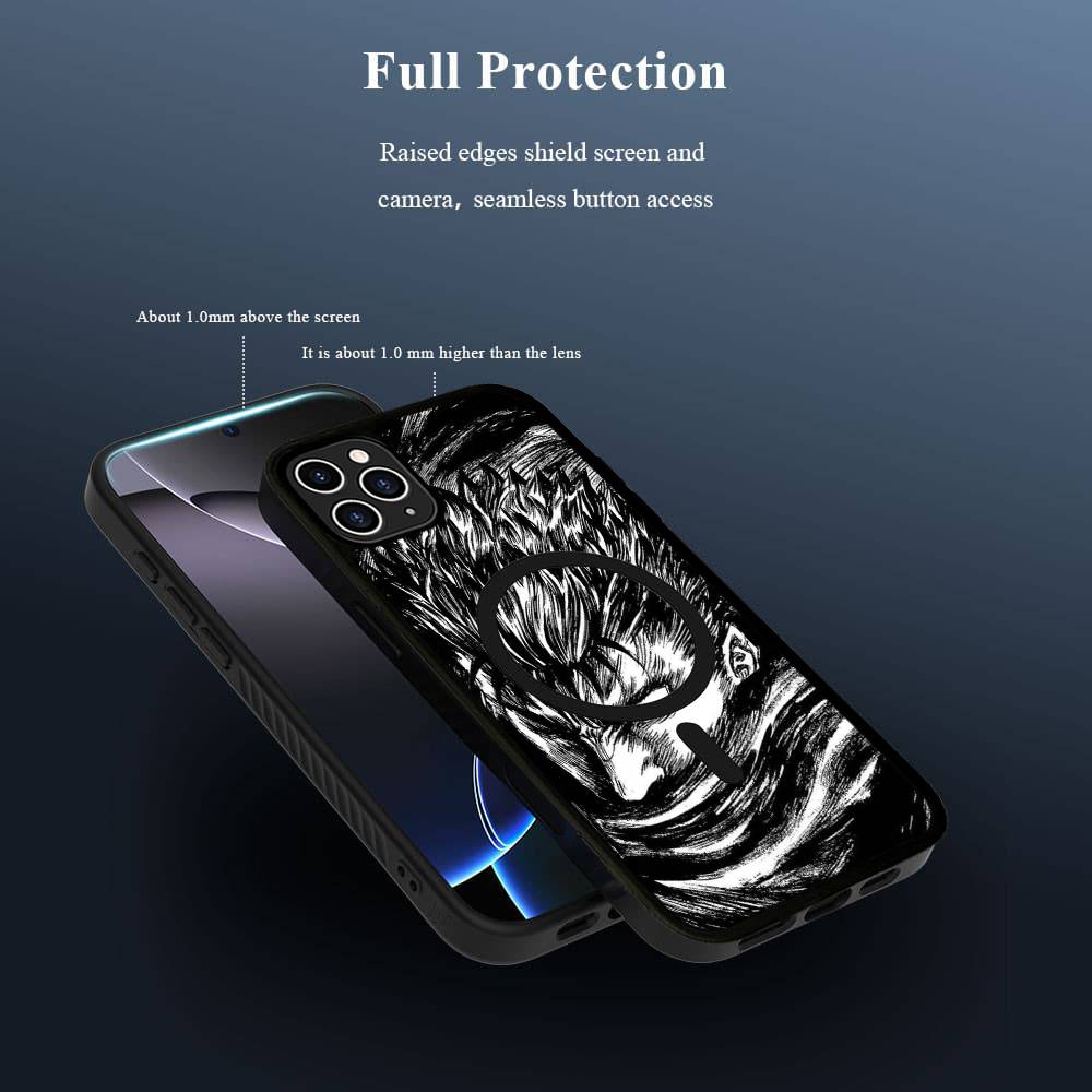 Berserk Guts Gorące Etui na Telefon Anime Dla iPhone 13 14 15 11 12 16 17 Pro Max Plus Dla Magsafe Magnetyczna Obudowa