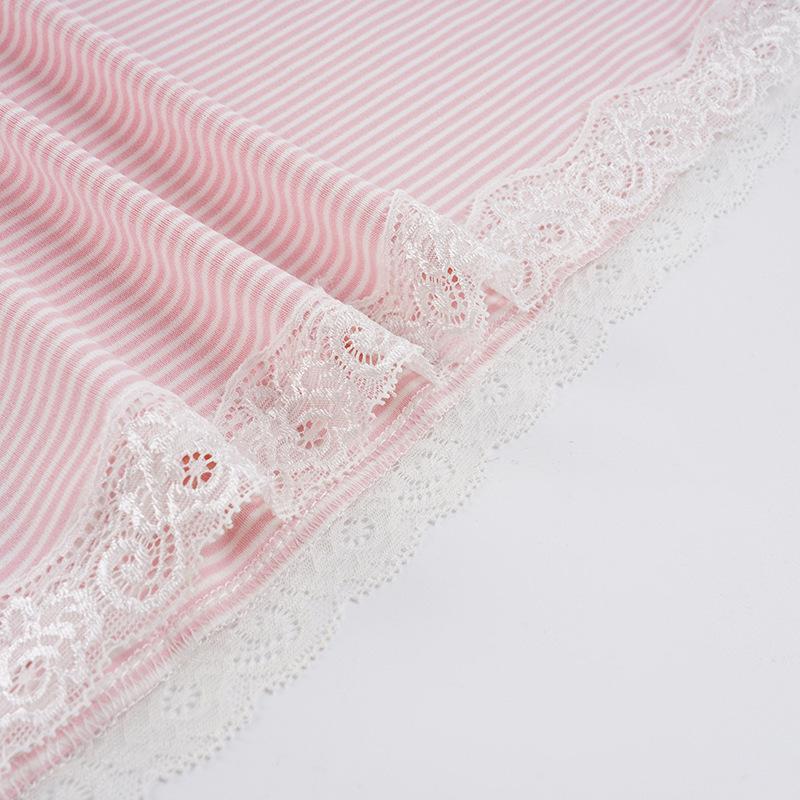 Spicy Summer Striped Lace Bow Tie Camisole: Slim-Fit European American Style