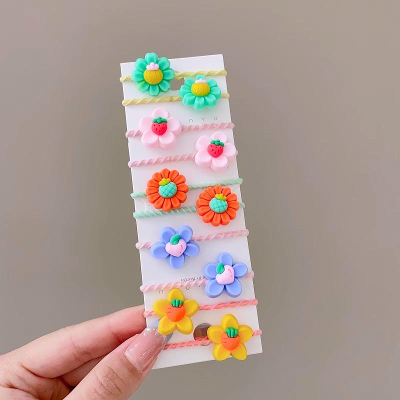 10-30PCS/Set, Cute Cartoon Animals, Hair Bands, Girls, Elastic Rubber Band, Headwear, Hair Accessories