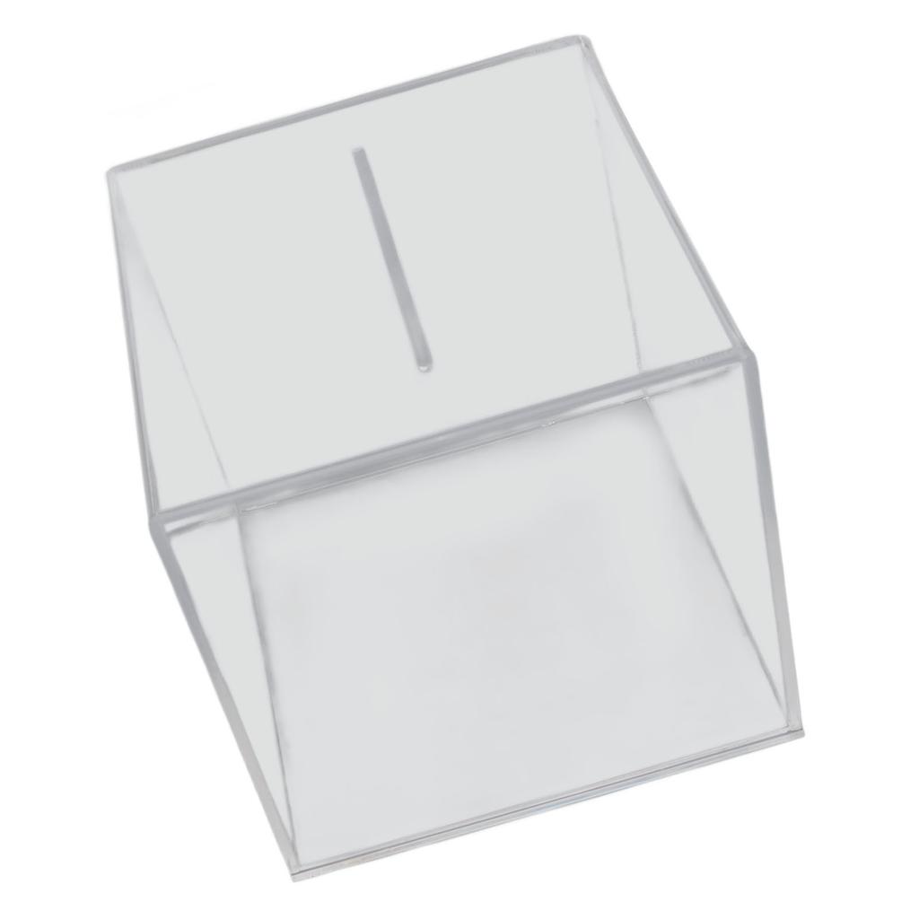 Clear Money Bank Large Capacity Drop Resistant Transparent Ballot Tip Box Acrylic Coin Bank for